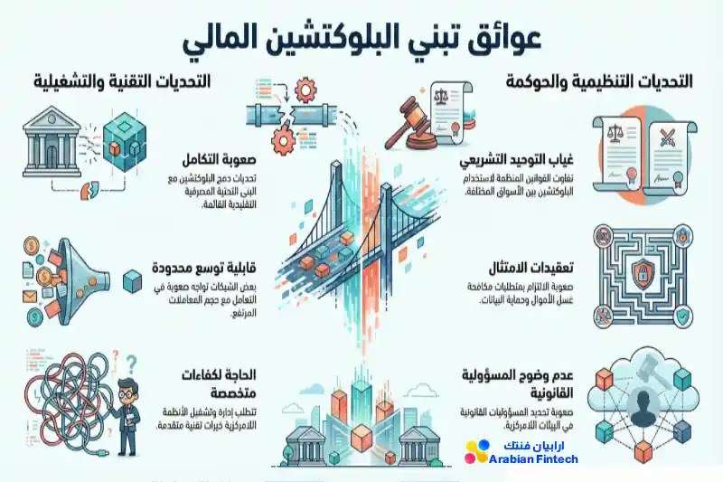ما هو الفنتك؟ دليل التكنولوجيا المالية الشامل 2026 تحديات التطبيق والتنظيم في البلوكتشين المالي